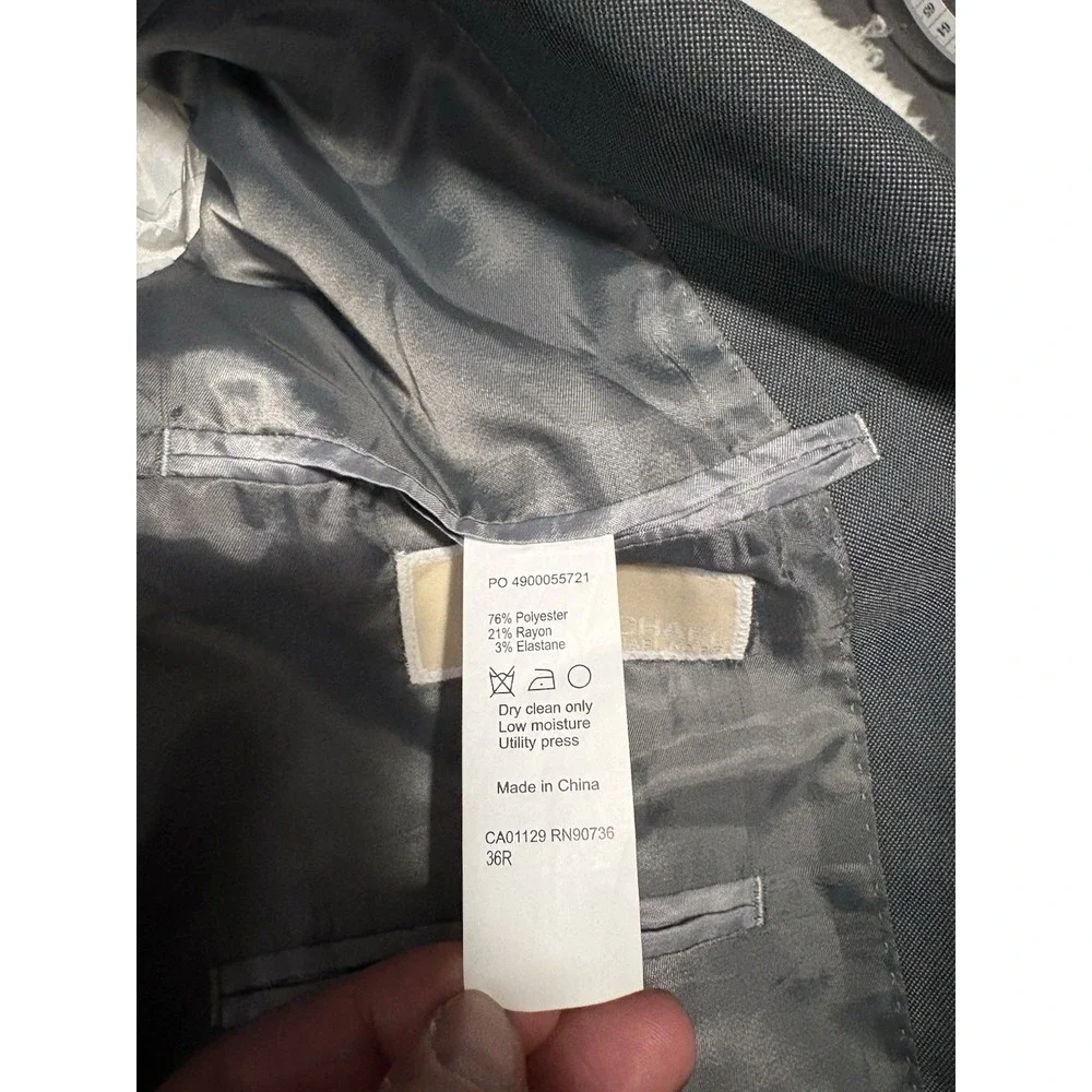 Michael Kors Mens Gray Sport Blazer Jacket Size 36R 2‎ Button